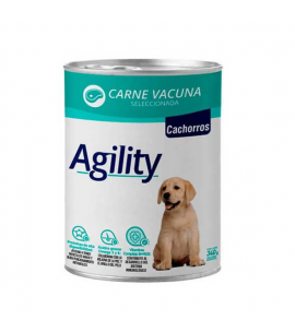 Lata Agility Cachorro con Carne Vacuna Seleccionada 12 unidades 340 gr.