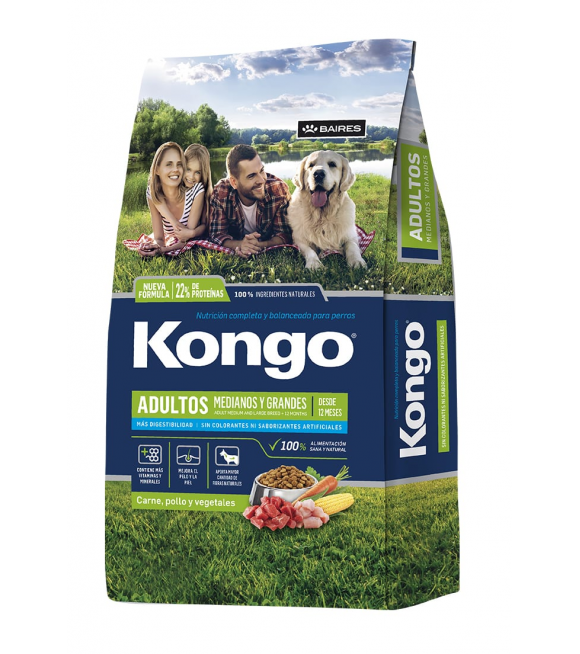 kongo natural medianos y grandes  18 kg.